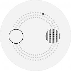 Visuel d'un détecteur de fumée - FHE - Vue du bas