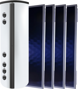 Contenu d'un Système Solaire Combiné : ballon et capteurs thermiques