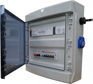 Visuel du coffret AC pour le pilotage intelligent de l'autoconsommation, FHE ONE - Porte ouverte