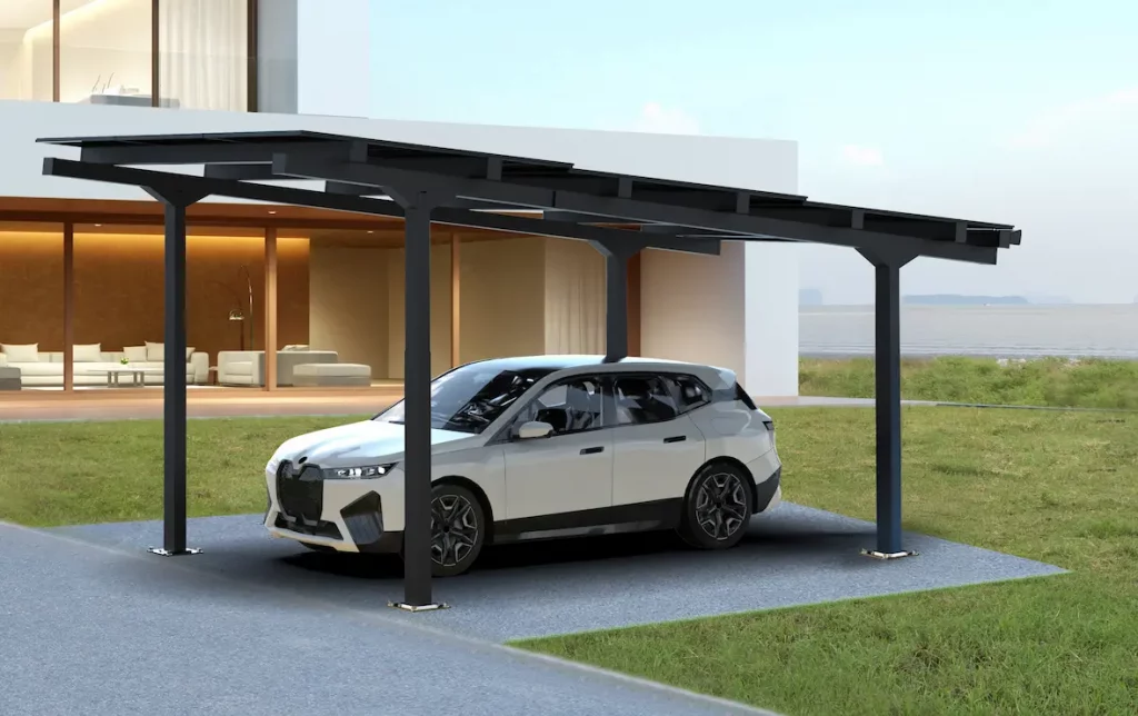 Visuel de mise en situation d'un carport solaire