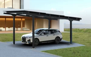 Visuel de mise en situation d'un carport solaire